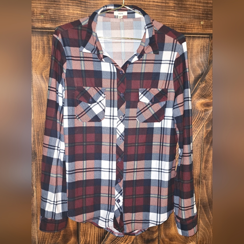 Ardene Plaid Button Down Shirt Women’s Medium